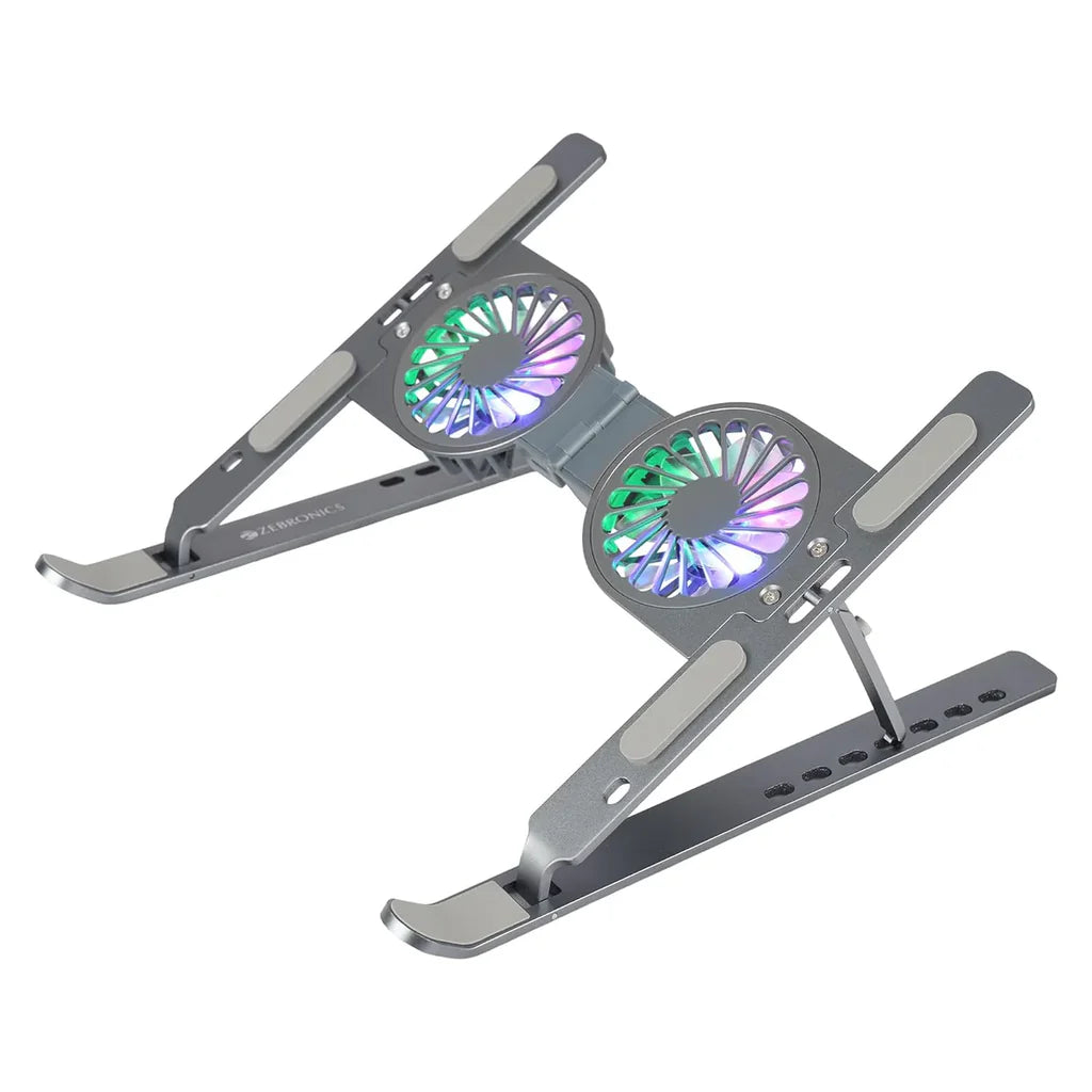 Folding Adjustable Aluminum Laptop Stand + FREE POUCH
